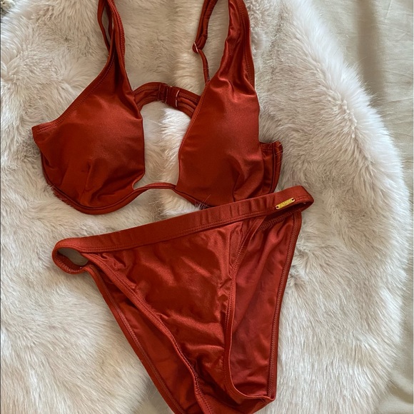 FashionNova Rust Underwire Swimsuit - Picture 3 of 9